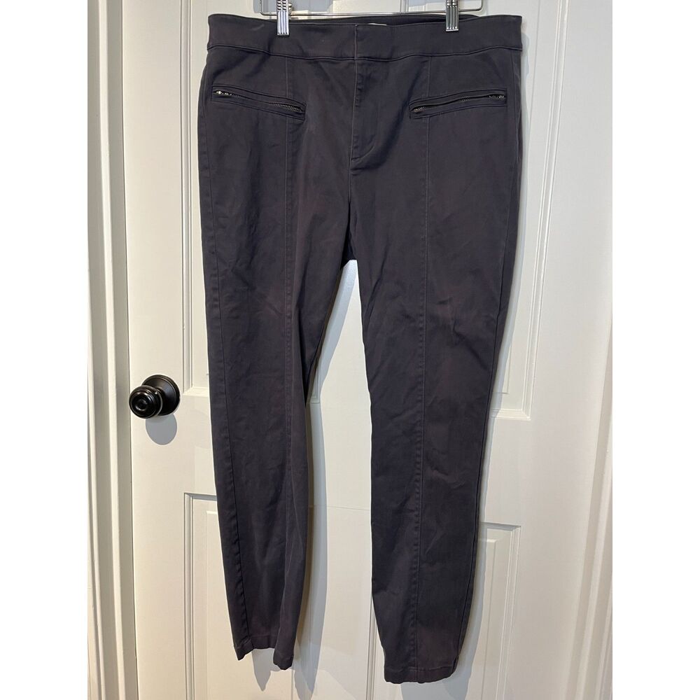 LOFT Outlet Women’s Size 12 Slate Blue Skinny Ankle Pants Zip Pockets Stretch